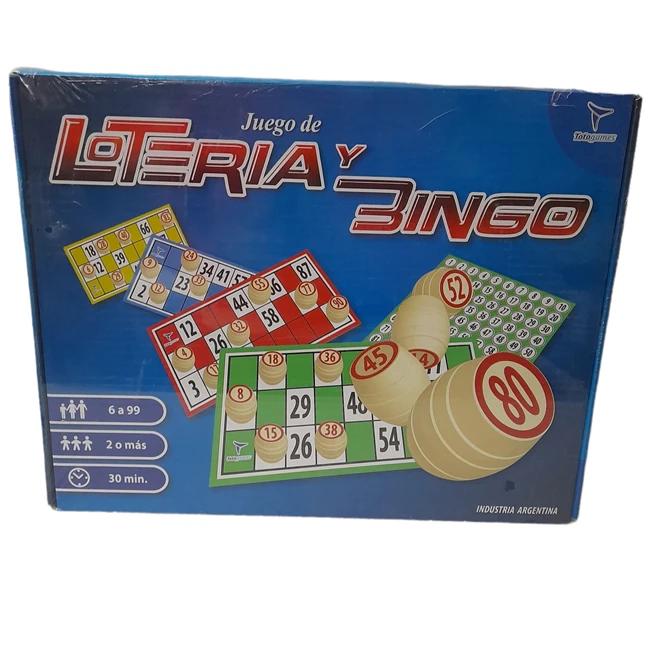 Loteria bingo fichas madera